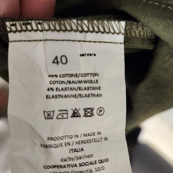 Progetto Quid Upcycled Sustainable Moss Green Dress 40 (sizes 10-12) - Picture 5 of 6